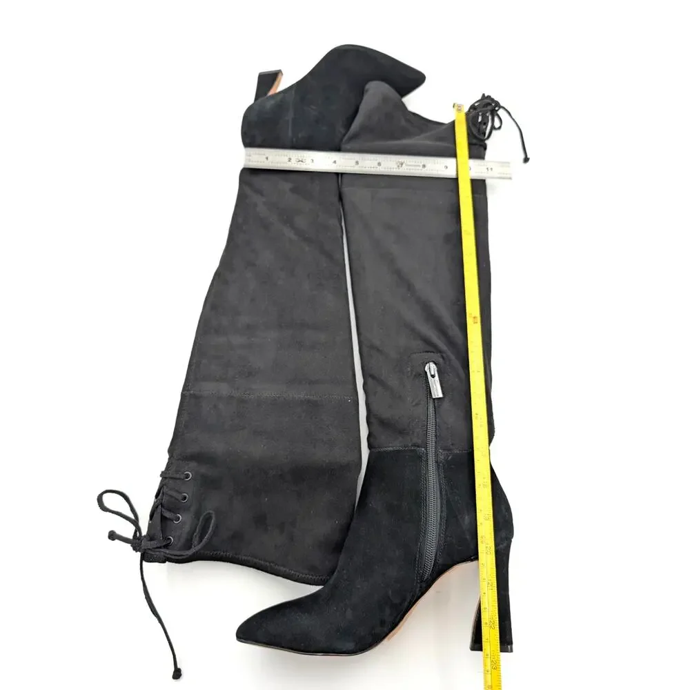 Vince Camuto Taplana Pointed Toe Over the Knee Boots Black Size US5M EU35